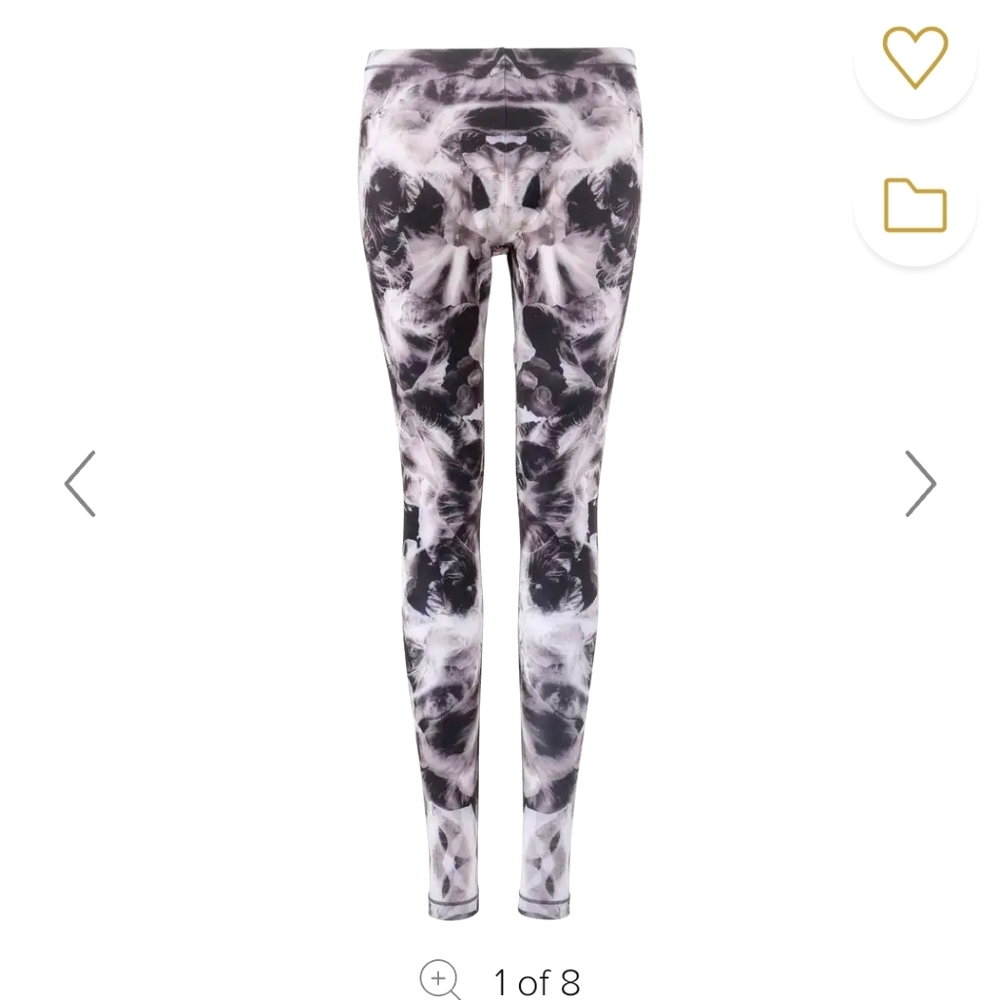 Alexander Mcqueen grey iris mirrored leggings